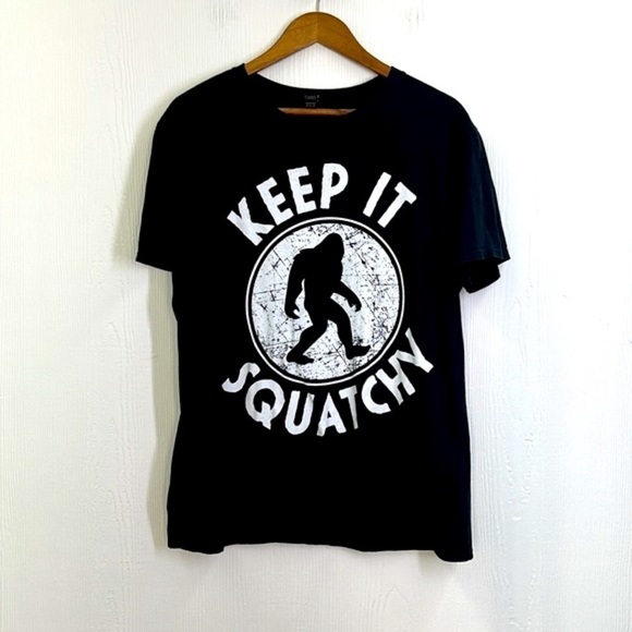 Anvil - Keep It Squatchy Black And White Logo Short Sleeve Shirt Size Large - Picture 6 of 8